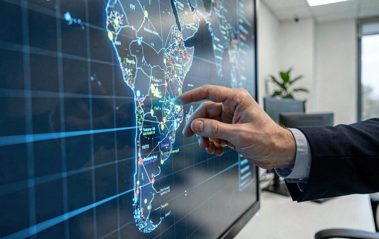 Analista de datos procesando información estratégica